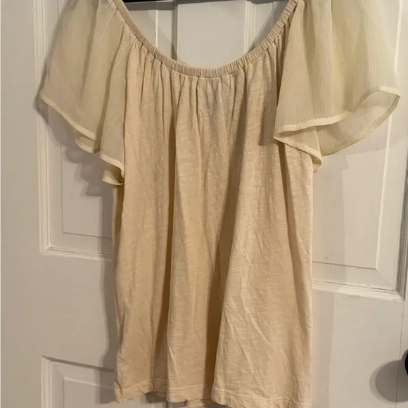 Deletta (Anthropologie) Cream Blouse with Red Embroidery - Picture 3 of 9